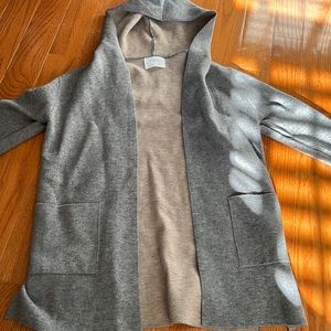 Cashmere cardigan.